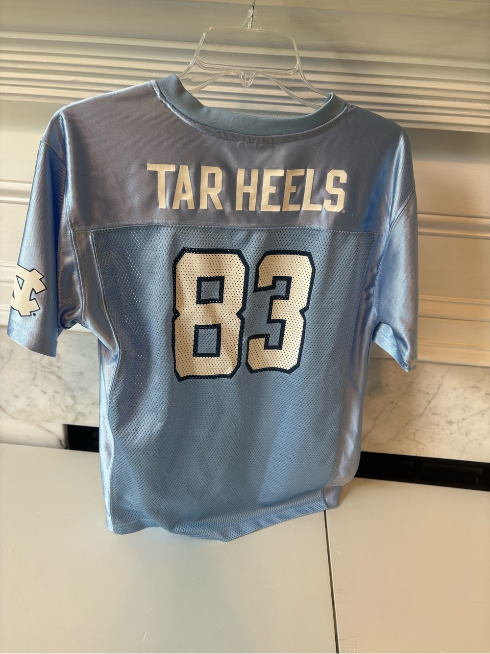 UNC Tar Heels #83 Light Blue Football Jersey- youth